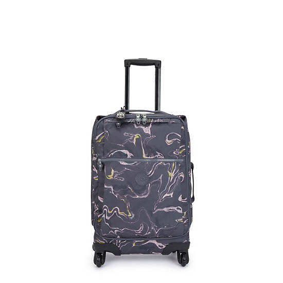 Kipling Darcey Small Printed Carry-On Rolling Resväskor Blå | SE 1471OK